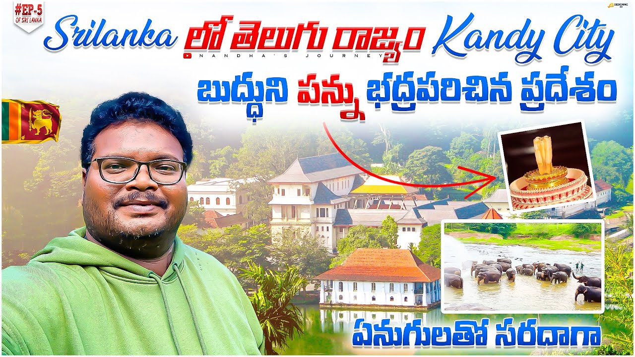 Kandy city full tour in telugu | Buddha Temple of Tooth Relic | Elephant Bathing | Ep-5 of Sri Lanka