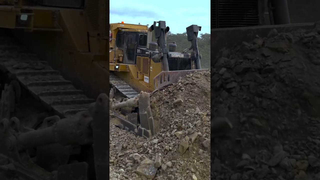 D11 DOZER PUSHING ROCK -  Full Video Attached
