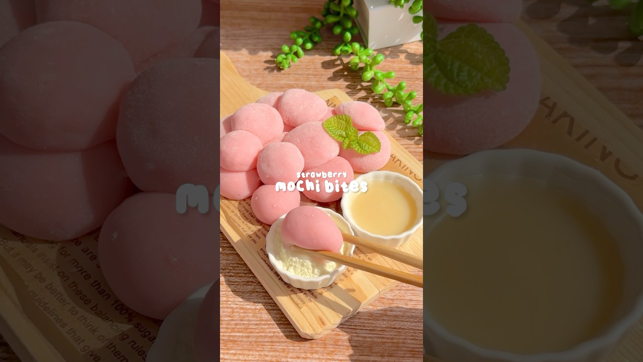 resep mochi bites strawberry!