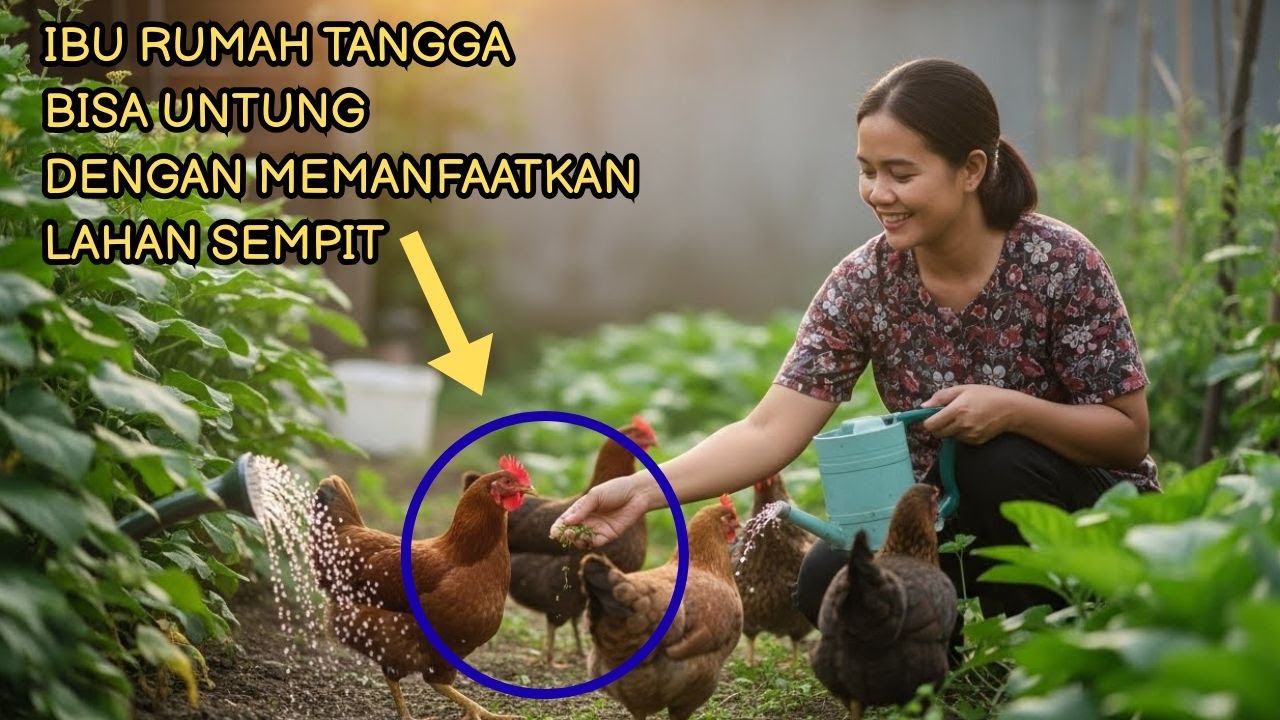 IBU RUMAH TANGGA WAJIB tahuu..!!! Berkebun di belakang rumah sambil ternak ayam hasilnya memuaskan