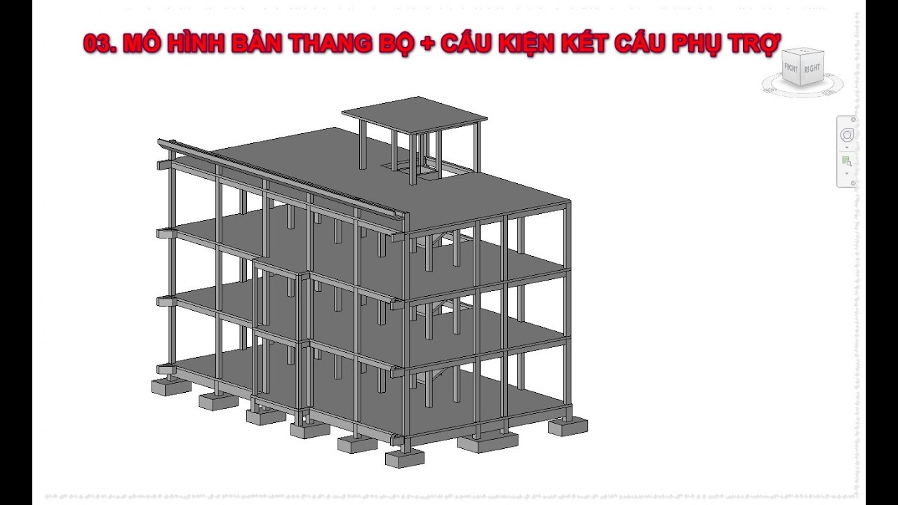 03 | MÔ HÌNH BẢN THANG BỘ TRONG REVIT  CÁC CHI TIẾT CẤU KIỆN PHỤ