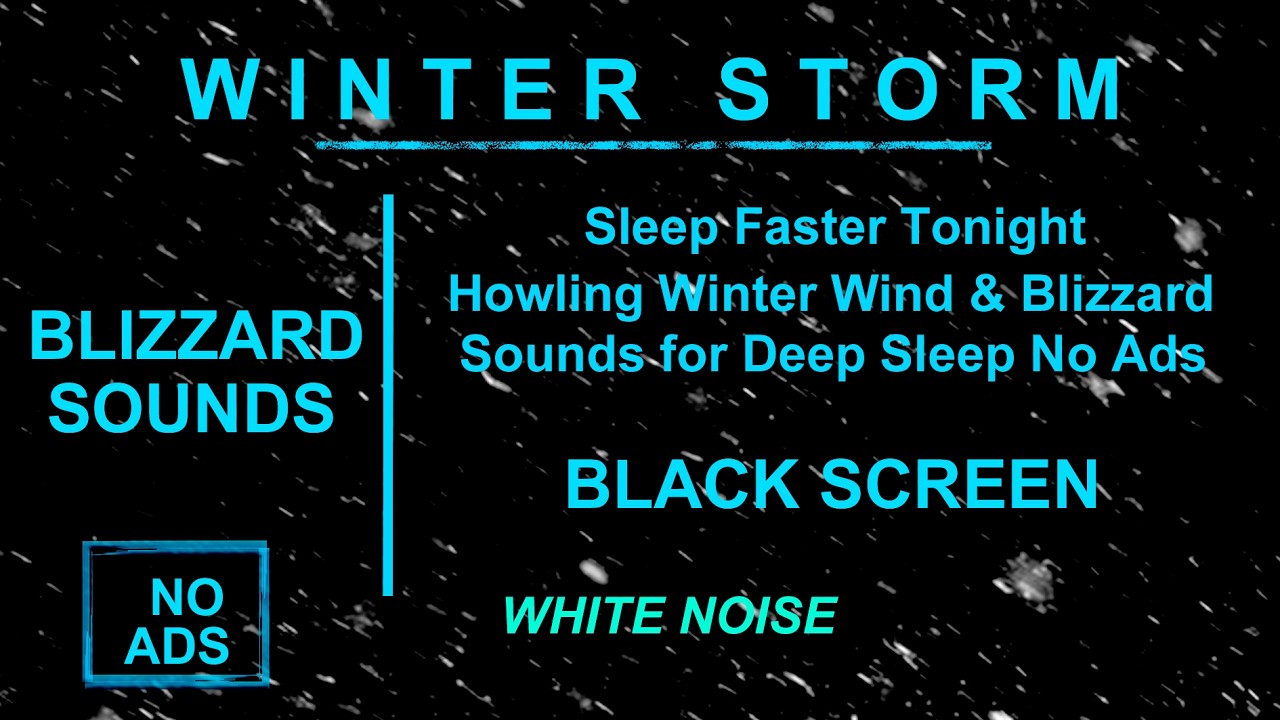 Sleep Faster Tonight ┇ Howling Winter Wind & Blizzard Sounds for Deep Sleep No Ads