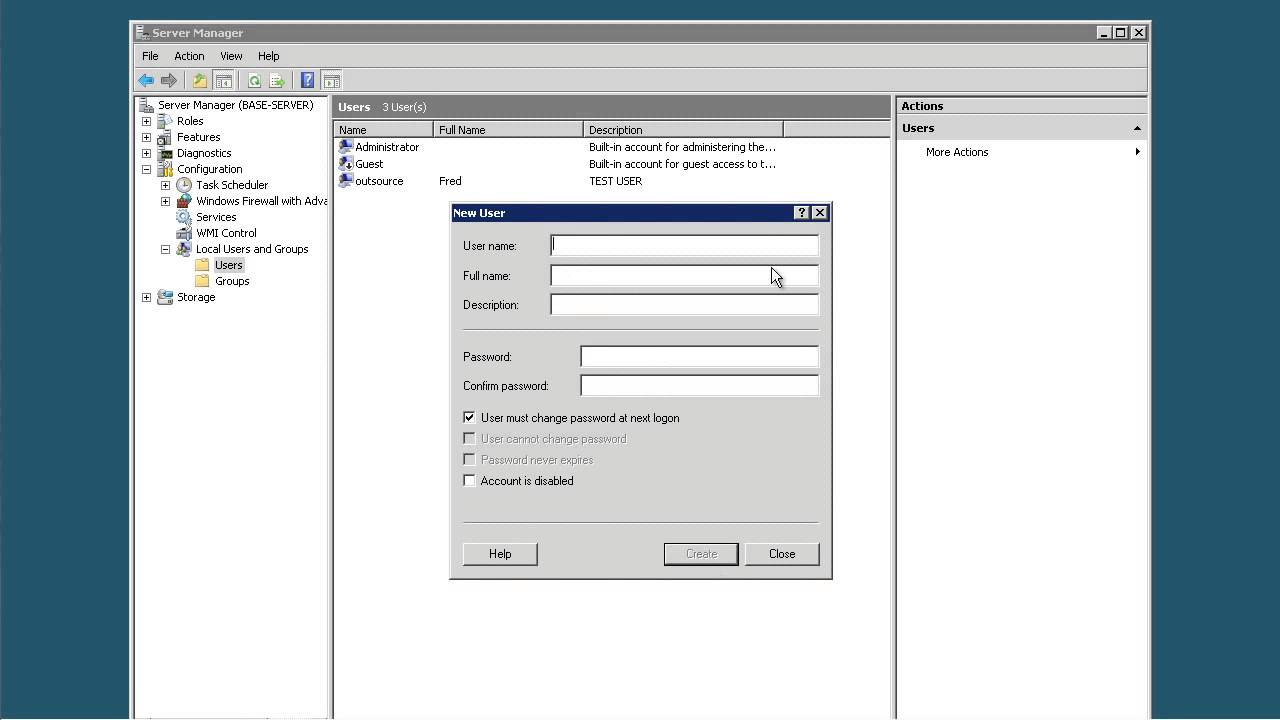 Cloud Server - User to Windows 2008 - Cloud Server