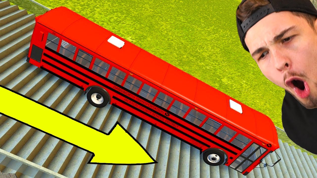 WIE VIELE TREPPENSTUFEN schafft das AUTO?! (BeamNG Mods #05)