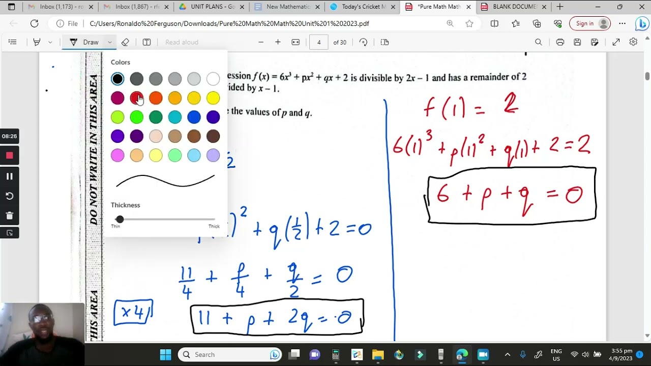 Cape Pure Mathematics Unit 1|June 2023 Paper 2 Work through Solution