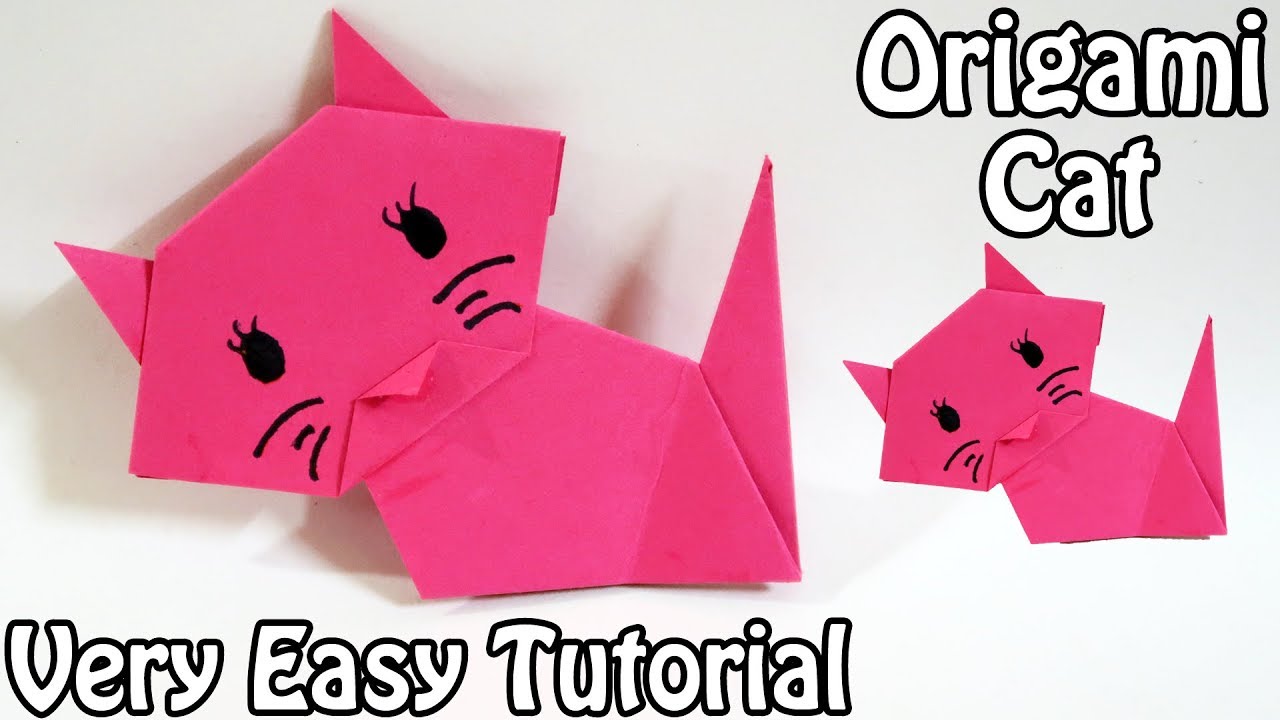 How to make Origami Cat | Easy Origami Cat Tutorial (2018)