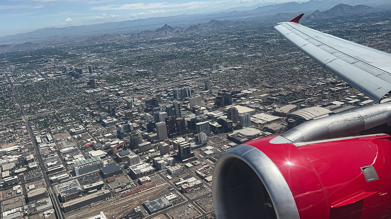 *HIGH POWER* SCREAMING HOT PHOENIX TAKEOFF | Air Canada Rouge Airbus A319-114 ~ PHX
