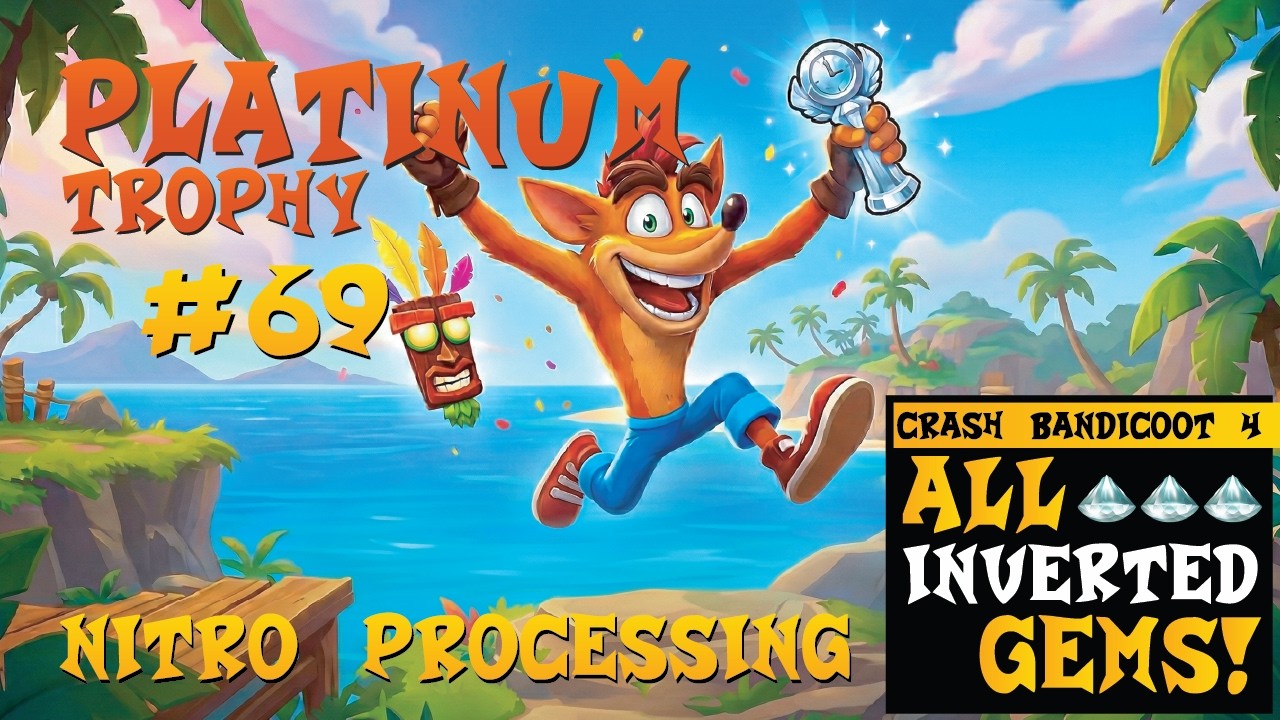 ALL 6 GEMS in Nitro Processing N. Verted! 💎 Crash 4