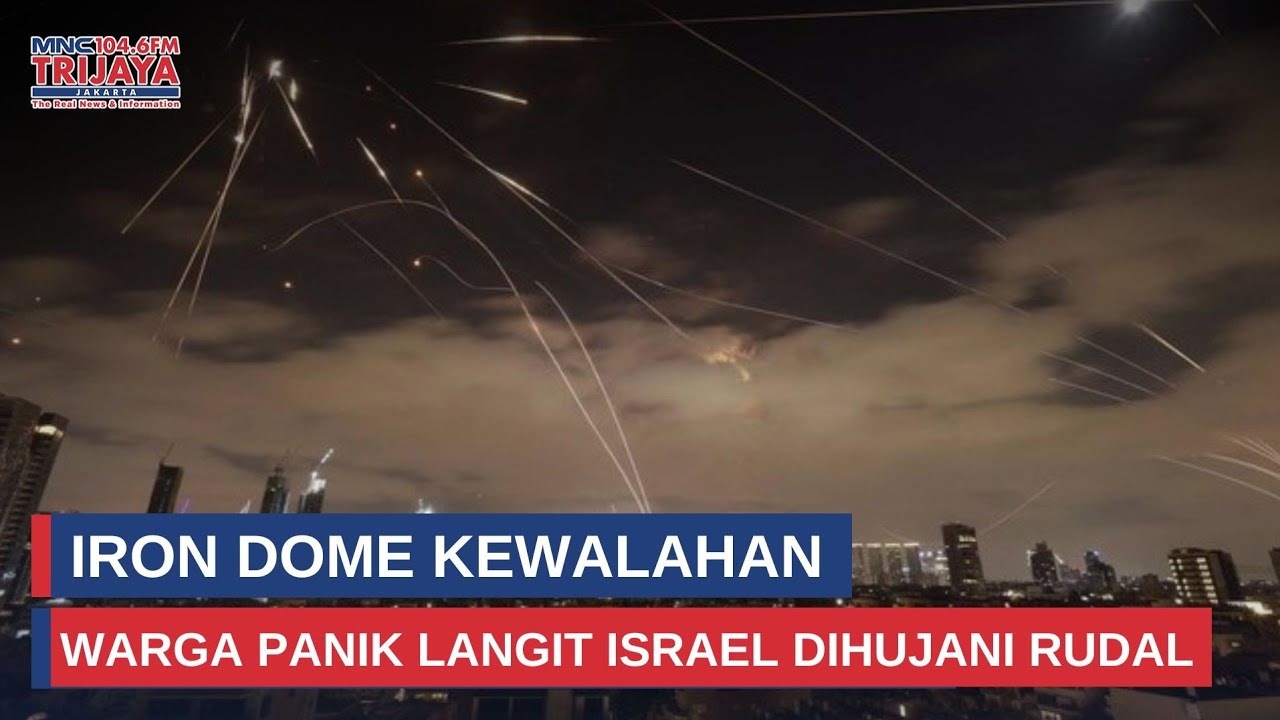 Hujan Rudal di Israel! Iron Dome Kerepotan Hadapi Serangan, Warga Panik | Trijaya Update