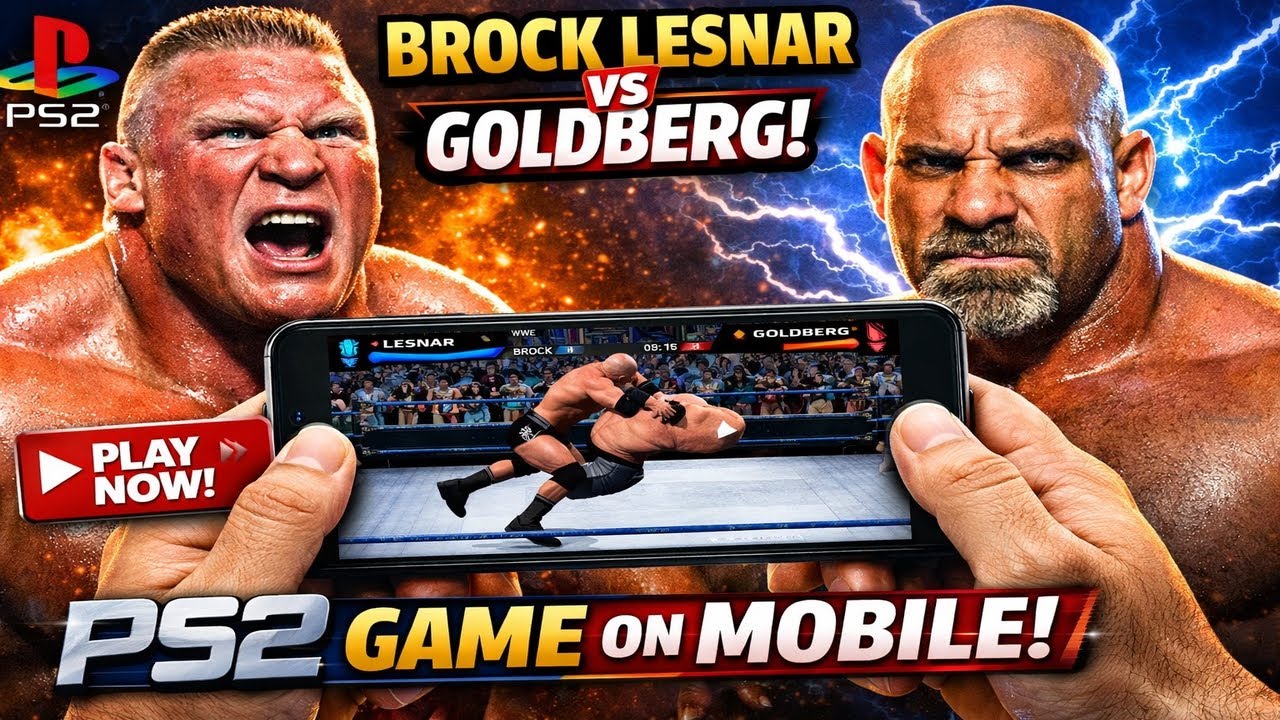 Brock Lesnar VS Goldberg| PS2 Game On Mobile 