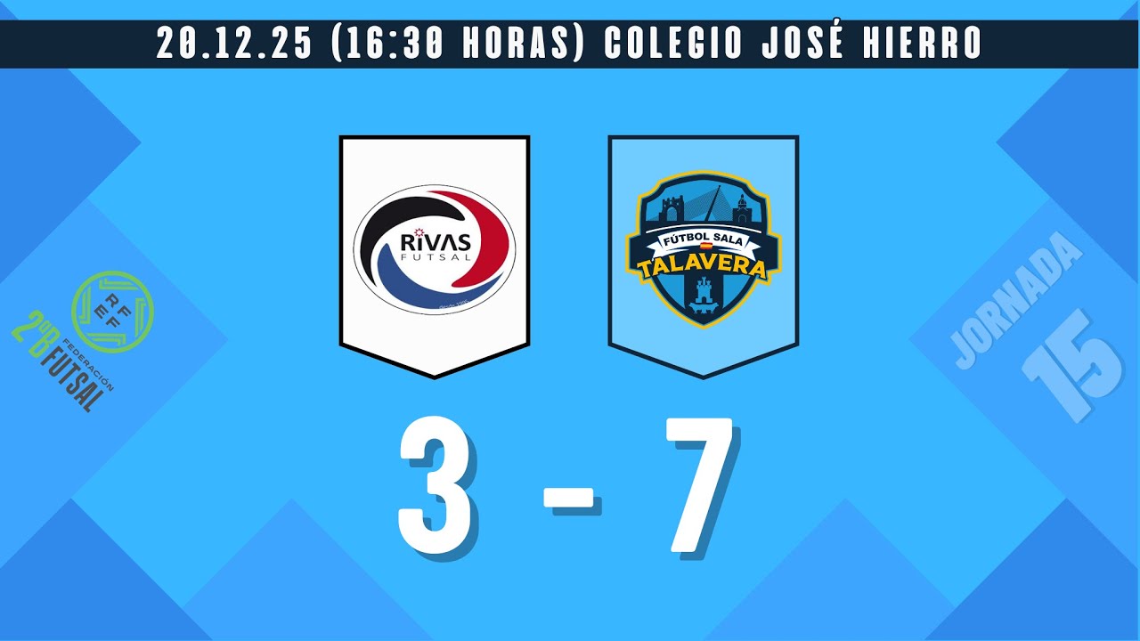 RESUMEN – Rivas Futsal - Aurge Energía FS Talavera – (2ª Div B - Grupo IV – J15 - 25/26)