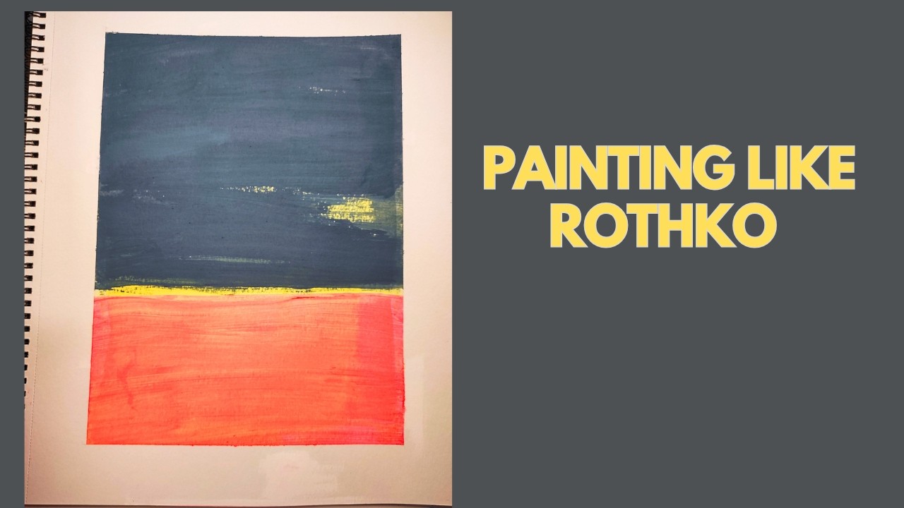 Rothko-inspired color field painting in my art journal, sunrise color palette, mixed media process