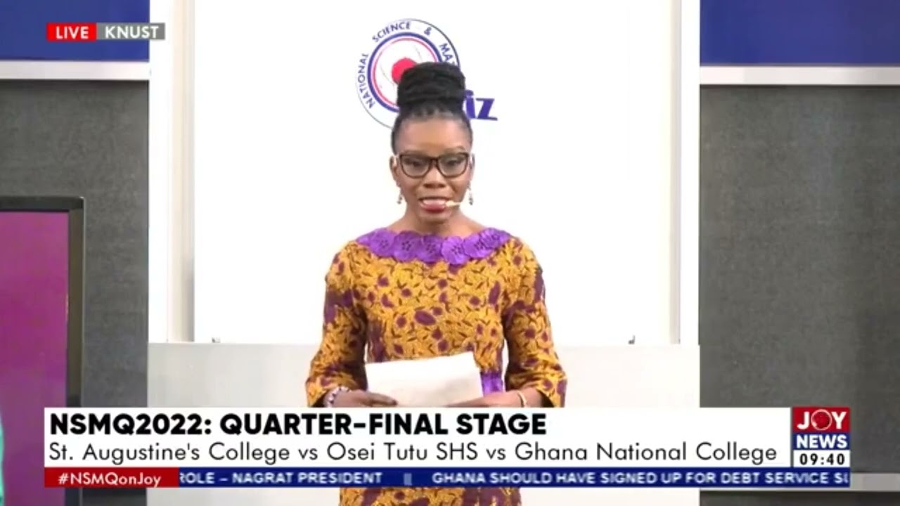 NSMQ 2022 quarter-final clash between St Augustines College,Osei Tutu SHS and Ghana National College