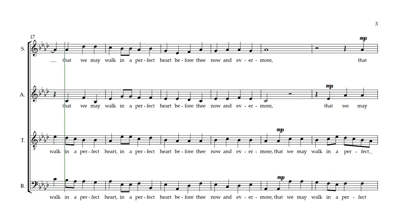 Lord For Thy Tender Mercy's Sake (Farrant) - bass