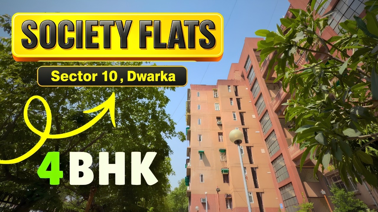Society Flat in Dwarka For Sale | 4 BHK + 3 Bath | Prime Location ~Sector 10 , Dwarka #housetour