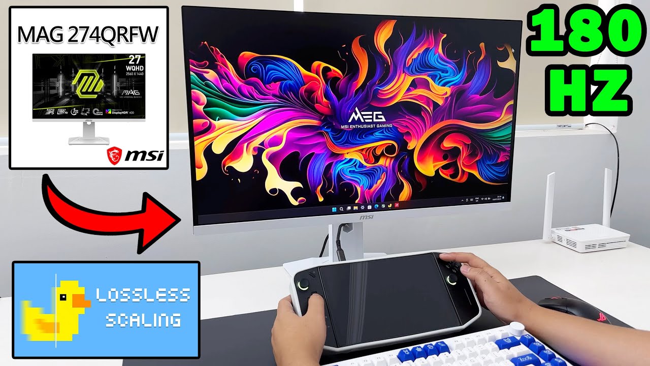Legion Go: Testing 2024 MSI 180Hz Monitor with Lossless Scaling X3 at 120FPS. [4 Games]