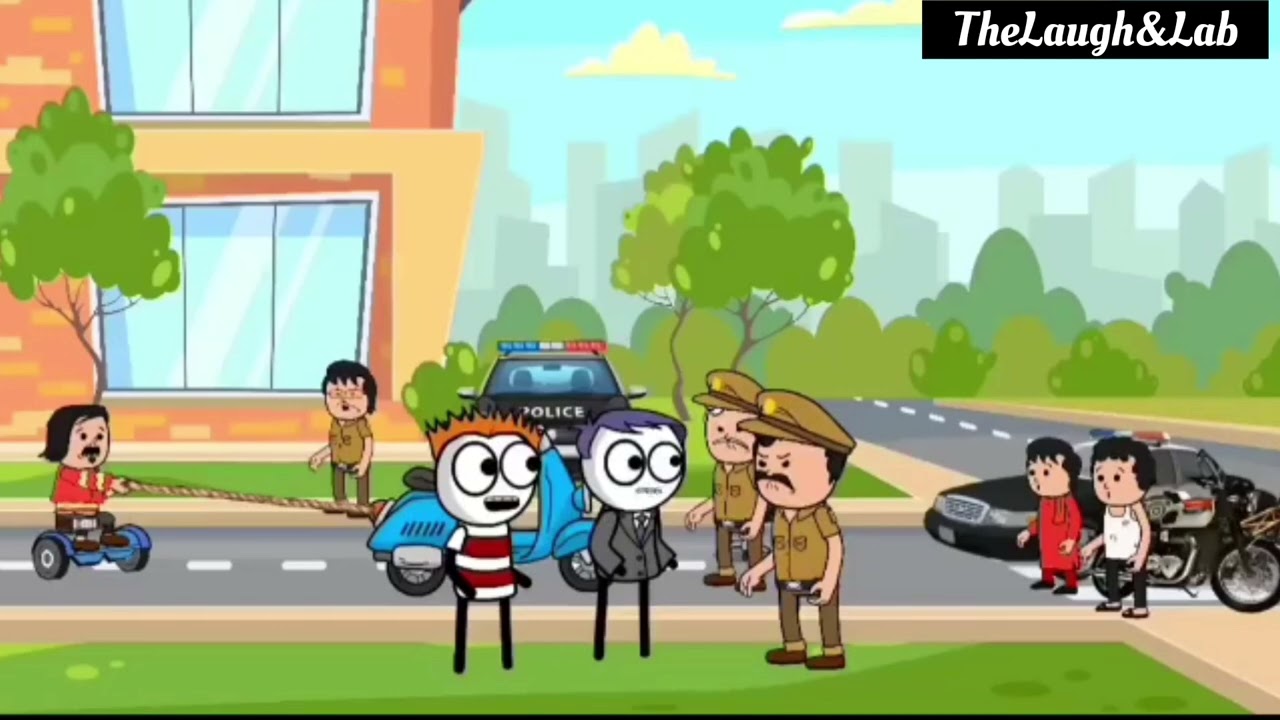 When You See Police on the Road 😱 | Funny Cartoon