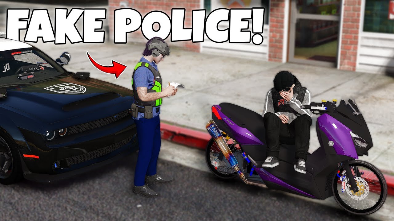 STEALING YAMAHA XMAX 300cc AS A FAKE POLICE sa GTA 5 (SOBRANG INSTENSE!) | SnoopX