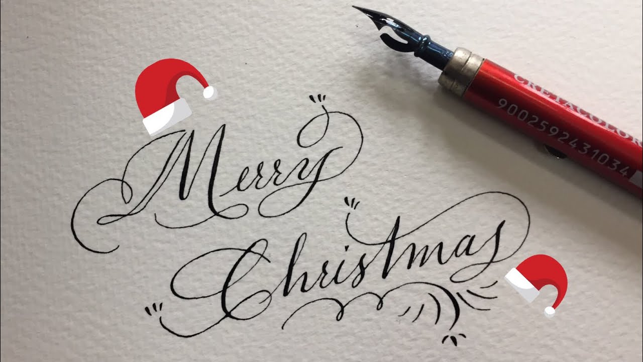 How to write Merry Christmas in simple, fancy & beautiful calligraphy | For Beginners