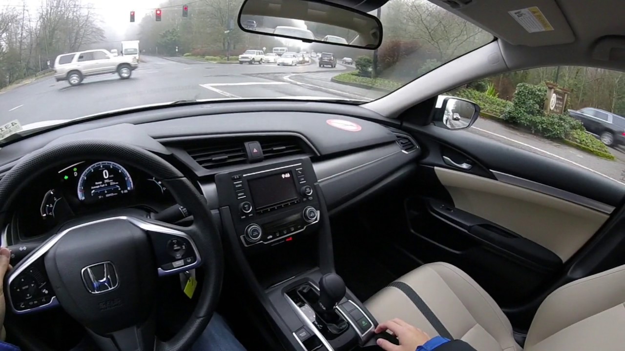 New 2017 Honda Civic Model POV test drive