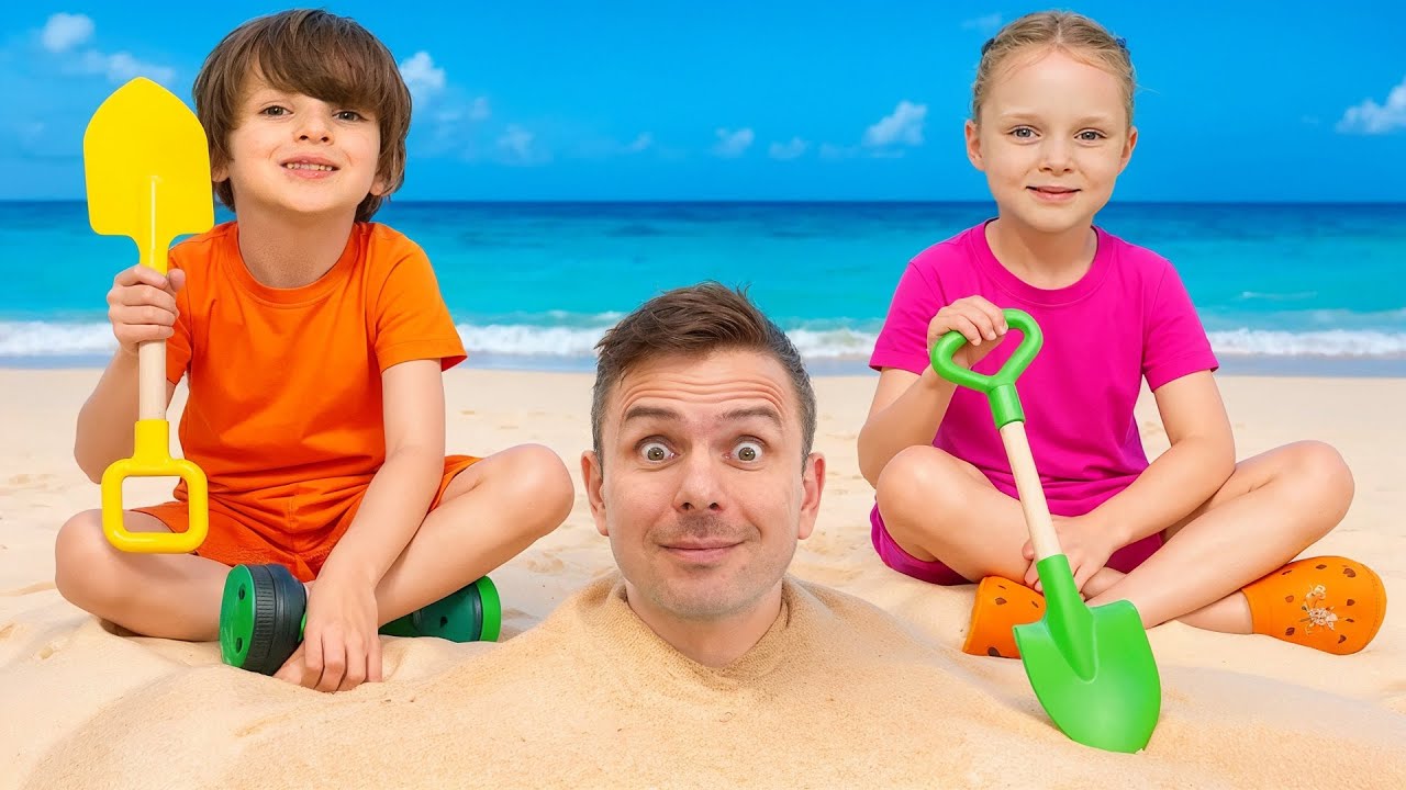 Цветной пляж с МАГИЧЕСКИМ ПЕСКОМ! 🏖️🌈✨