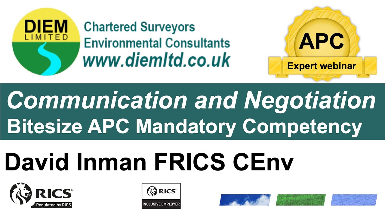 Communication and Negotiation Bitesize APC Mandatory Competency APC Expert Webinar