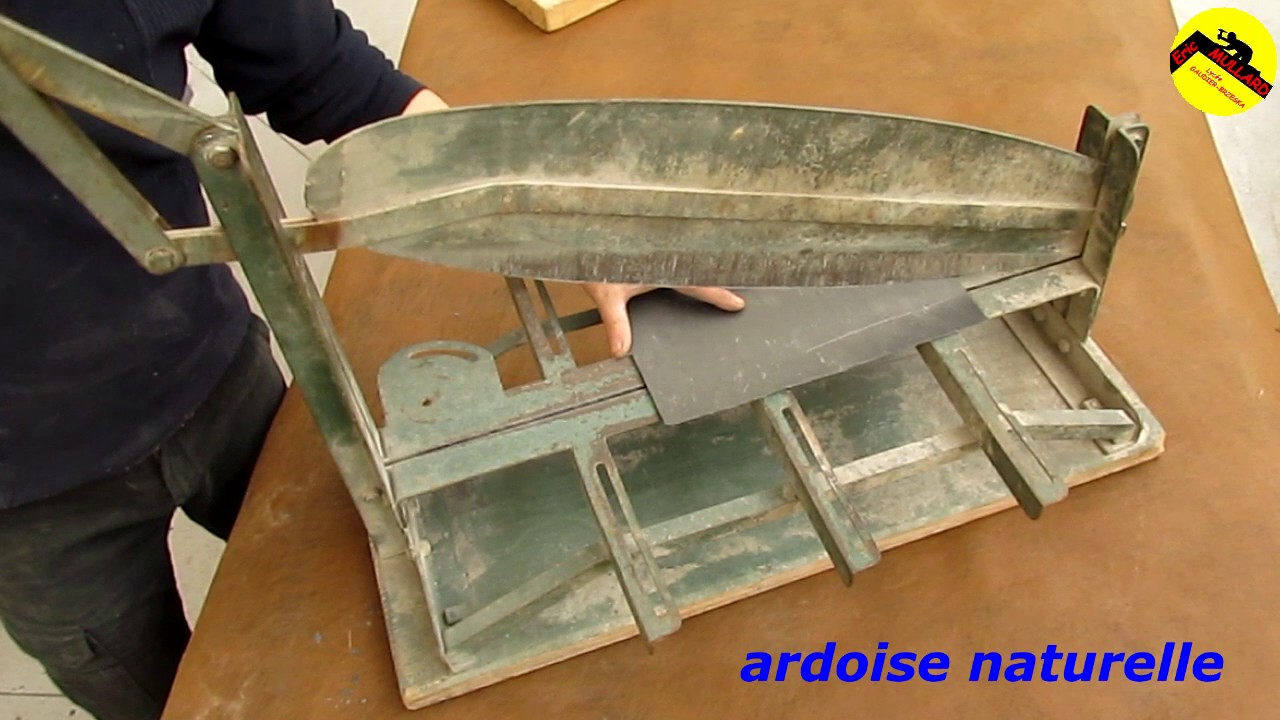 TAILLE et PERCAGE DE L'ARDOISE naturelle et artificielle