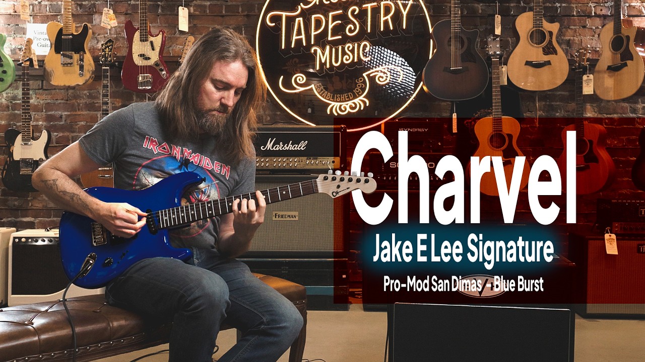Charvel Jake E Lee Signature Pro-Mod San Dimas Blue Burst &ndash; 80s Tone Machine!