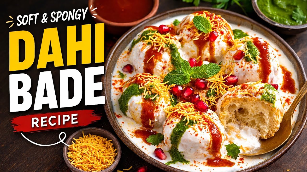 Soft & Spongy Dahi Bade 😋 | Street Style Dahi Bhalla Recipe