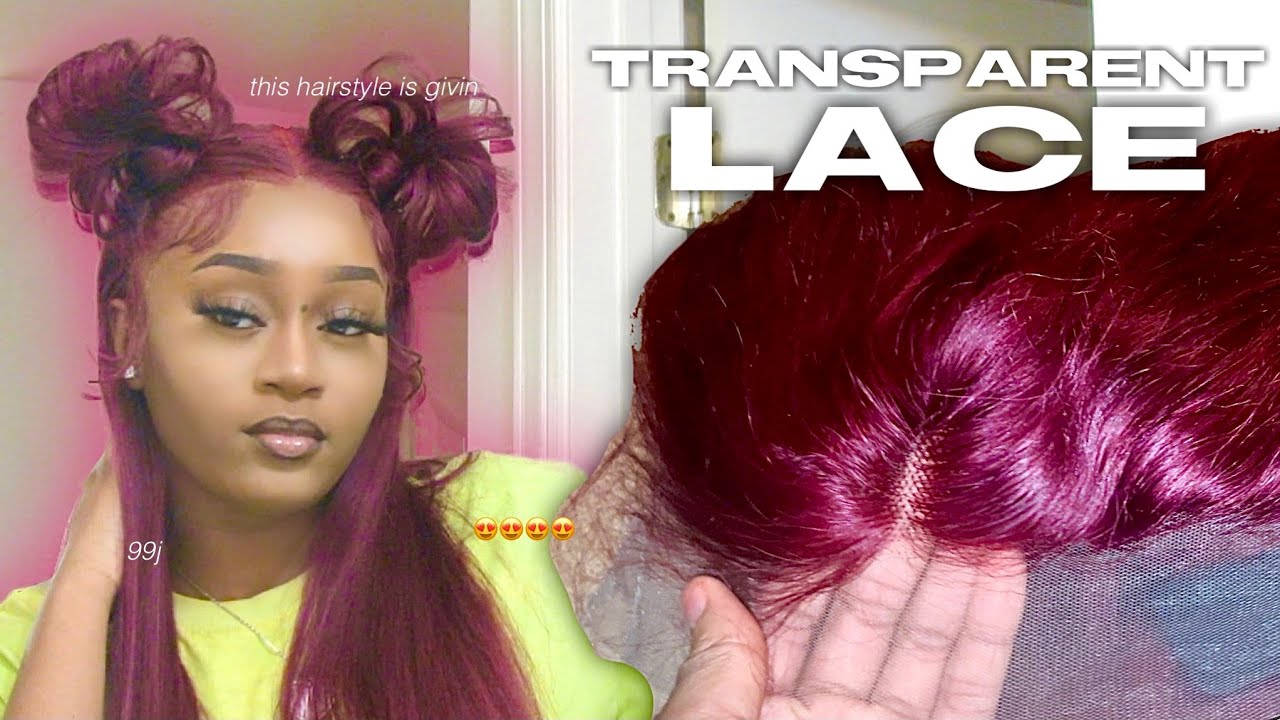 13x4 99j BURGUNDY LACE FRONT INSTALL | 2 BUNS TUTORIAL