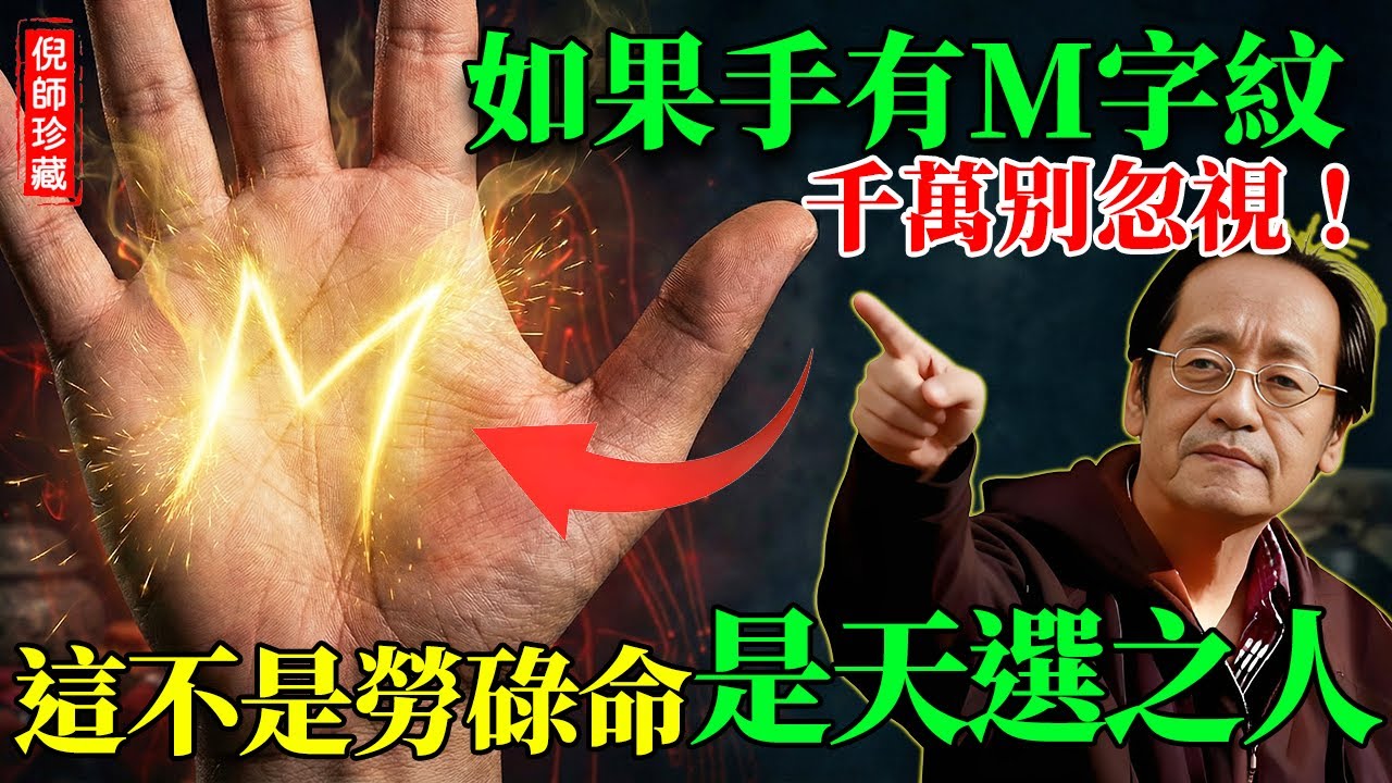 倪海廈：如果手有「M字紋」千萬別忽視！這不是勞碌命，而是「天選之人」！可惜90%的人都不知道！#倪海廈 #手相 #黃帝內經 #人紀 #天紀 #經方 #中醫養生