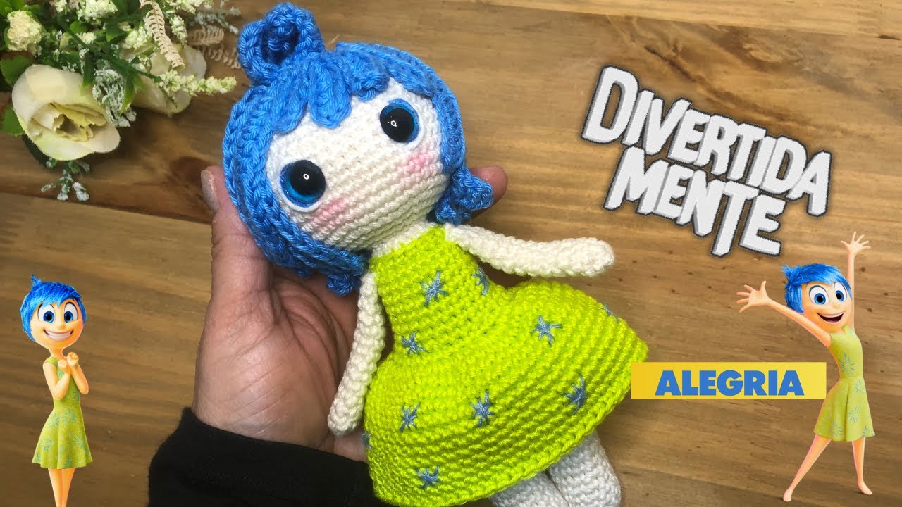 Boneca Alegria amigurumi | Débora Travasso #divertidamente