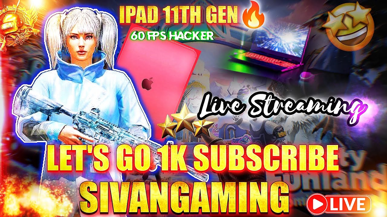 LET’S GO 1K SUBSCRIBE🔥📈 || SIVANGAMING ON LIVE 😎#sivangaming#livestreaming#tamilgamer#pubg#ipad