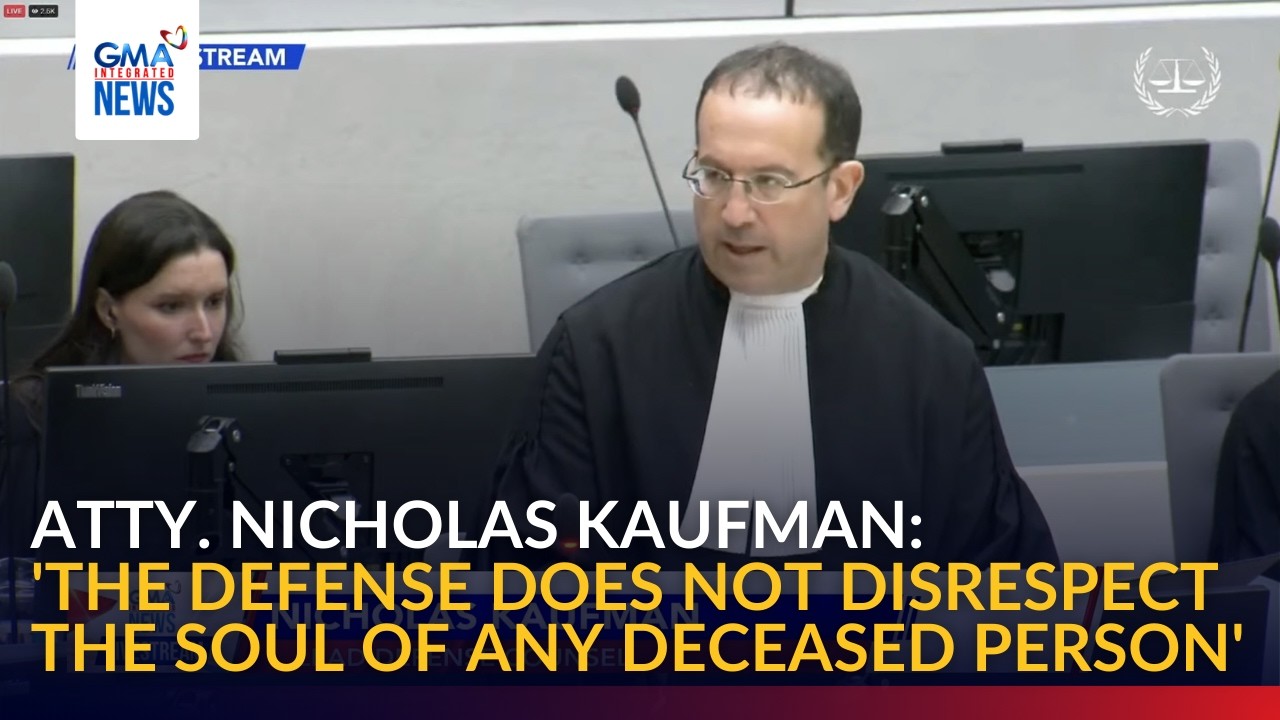 Nicholas Kaufman rebuts prosecution statements vs ex-Pres. Duterte | GMA Integrated News