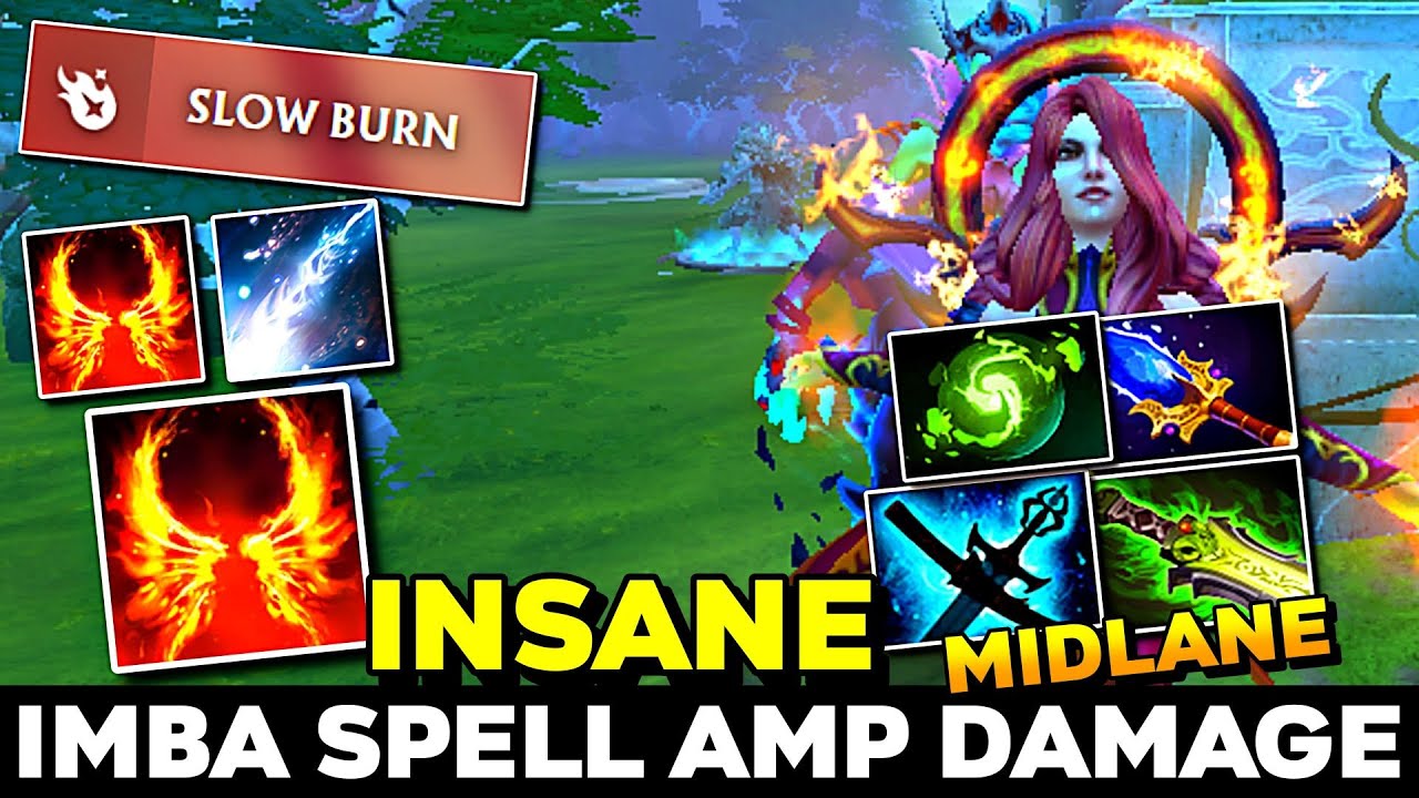 Lina Slow Burn Imba Spell Amp УРОН Totally Destroyed Insane Midlane — профессиональный рейтинговы...