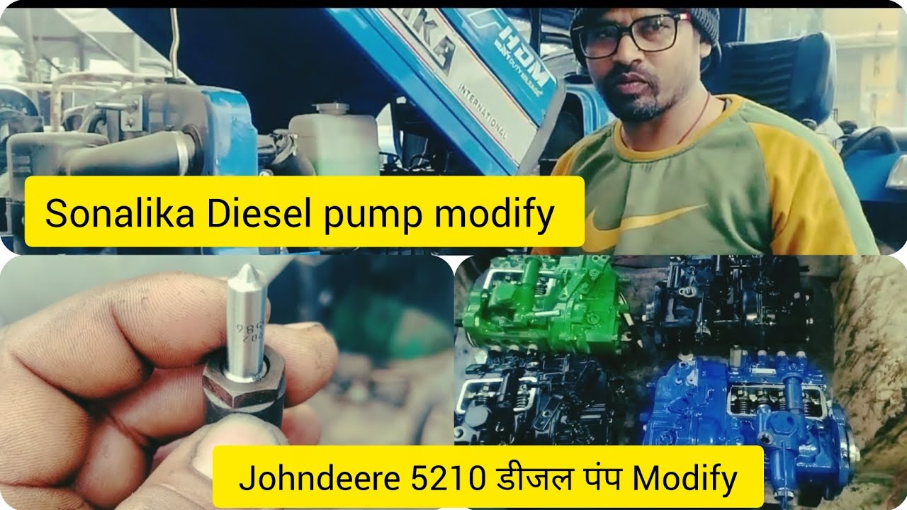 Johndeere 5210 Zero Meter Diesel pump modify 🔥.. Farmtrac 6055 Sonalika Di 35 Diesel pump modify 