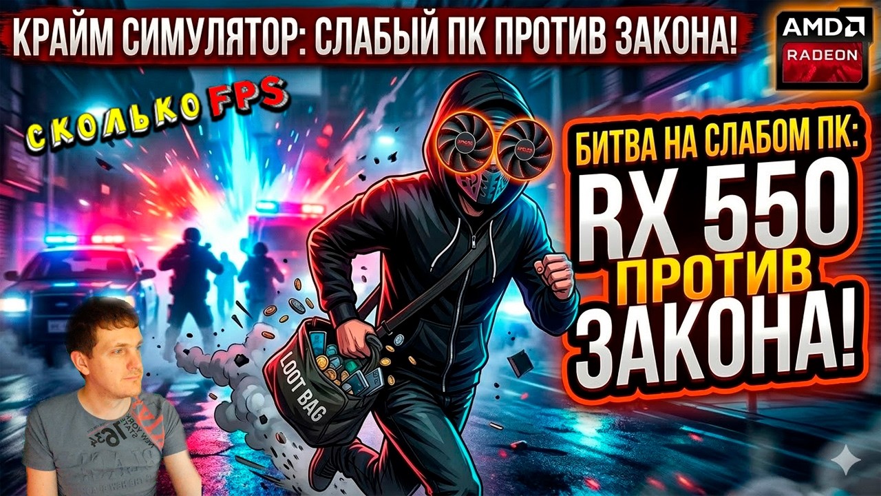 RX 550 в Crime Simulator на слабом пк