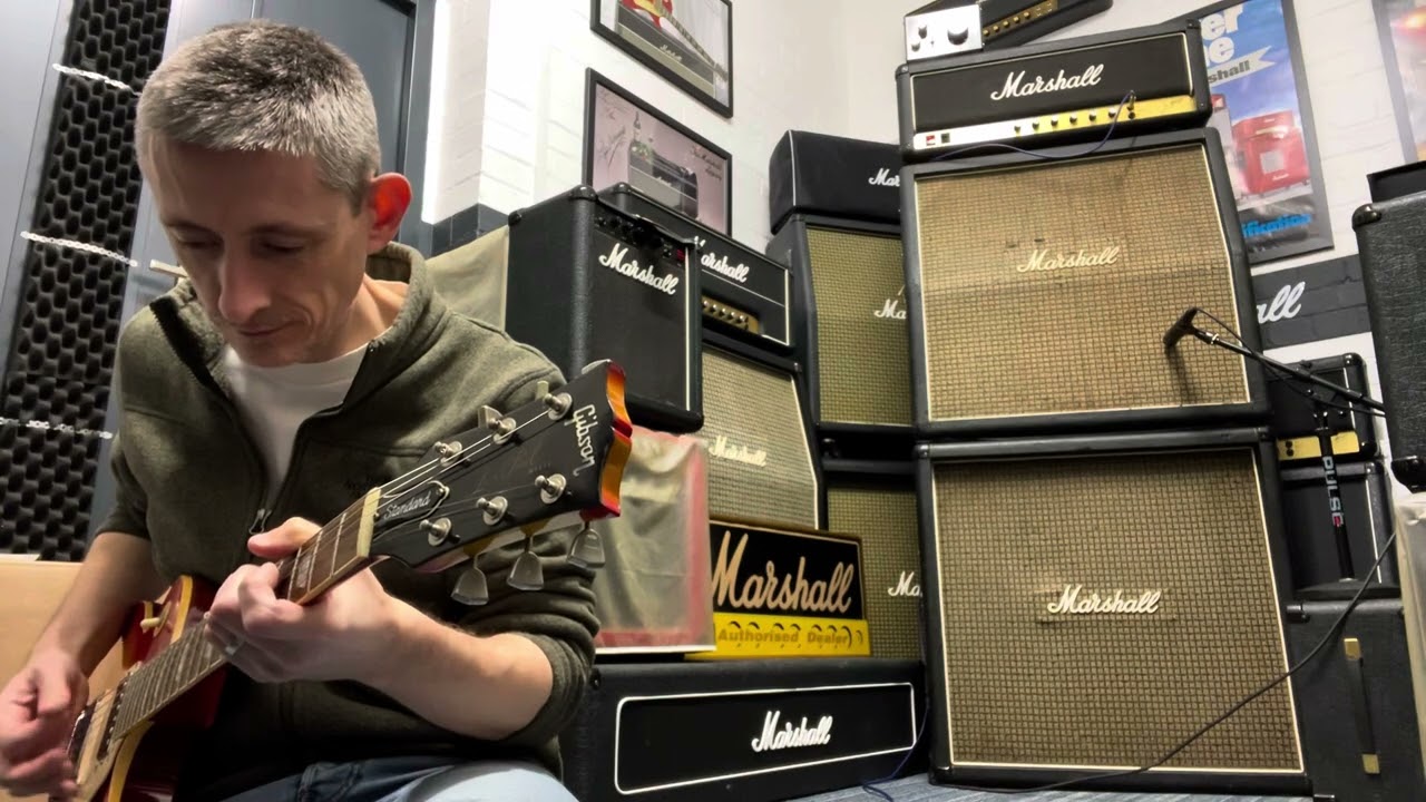 Marshall 1981 JCM800 Lead Series 100w Head Model #2203 Serial S/A 04579N thru 2x 1973 JMP 4x12 Cabs