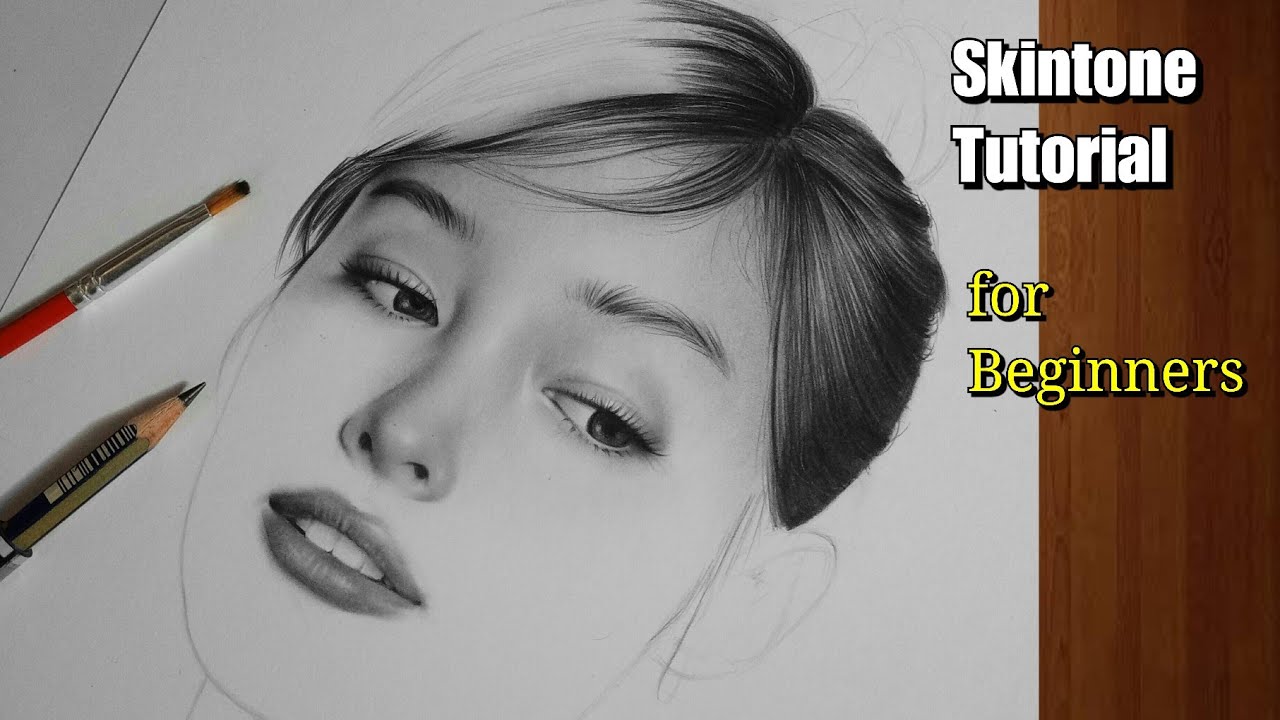 Smooth Skintone Tutorial with Flat Soft Brush | You can use Charcoal or Graphite Powder | Tagalog