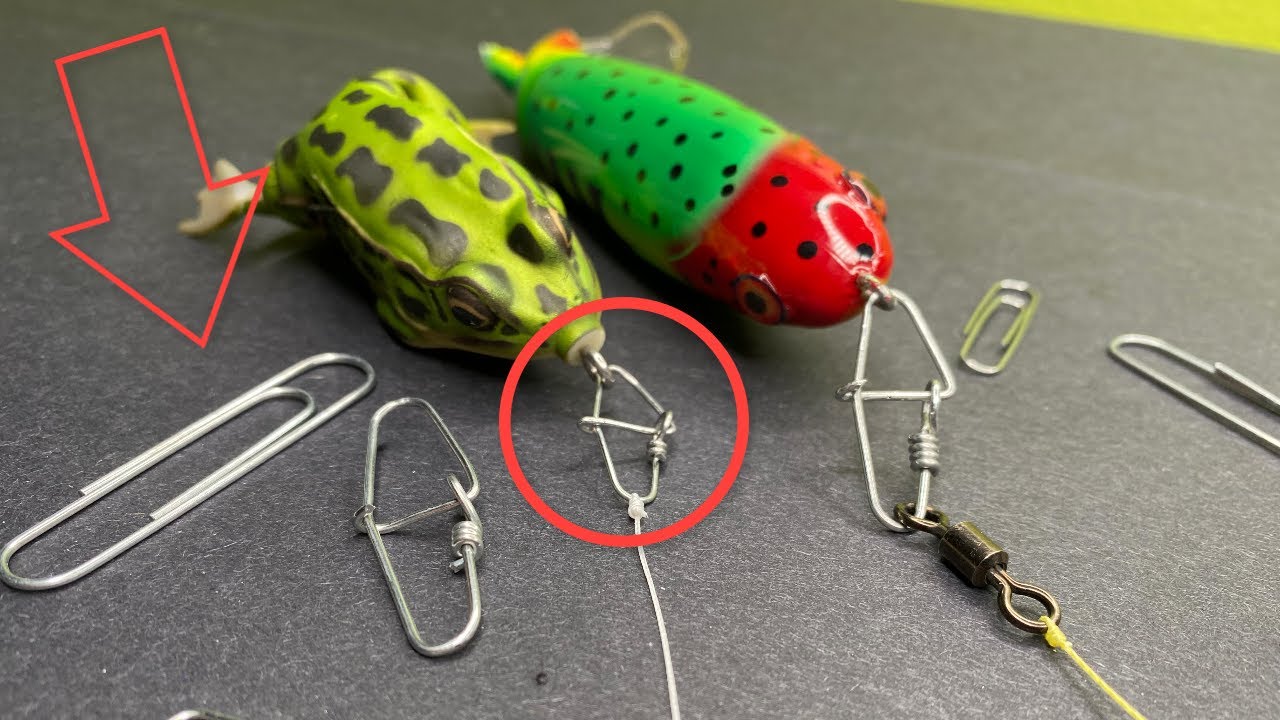 SNAP - CONECTOR DE SEÑUELOS CASERO! , como hacer MOSQUETON CASERO con PAPER CLIP!
