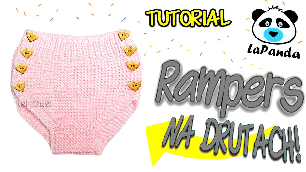 BLOOMERS NA DRUTACH DLA NIEMOWLAKA  [#1]  *Jak zrobić* - LaPanda   KNITTED BABY BLOOMERS