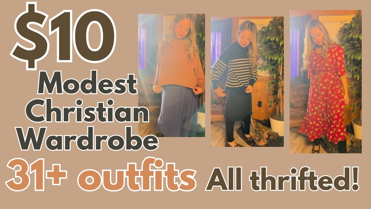$10 THRIFT HAUL | Modest Christian Wardrobe  | Frugal Living | Capsule Wardrobe | mom outfits