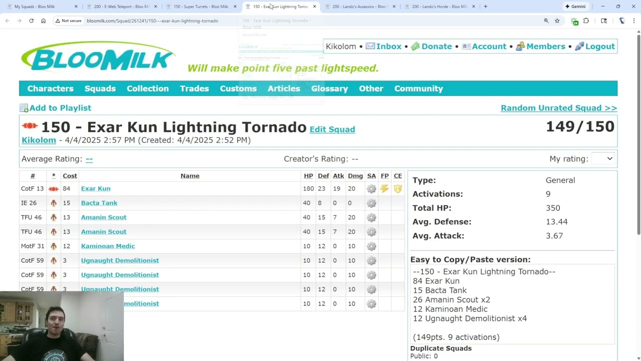 Star Wars Miniatures Squad Building: Turrets & Emplacements Squads