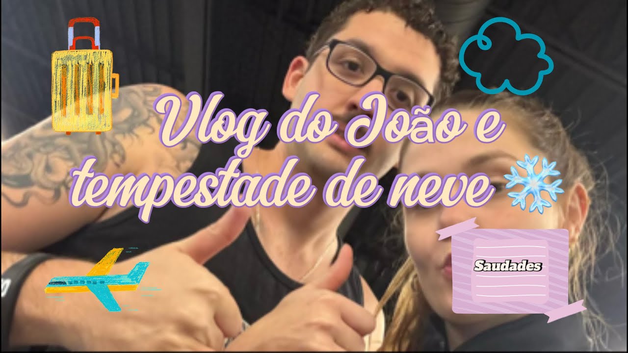 Entre dois países: João na Alemanha e Vic nos EUA, vlog e tempestade de neve 🌨️ 
