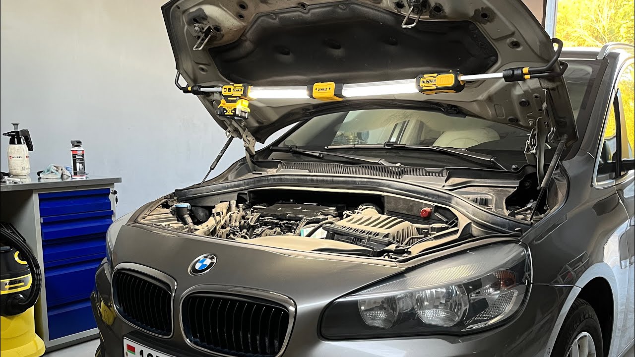 Чистка каналов ГБЦ скорлупой грецкого ореха BMW f46 B37. Walnut Shell Blasting BMW B37.