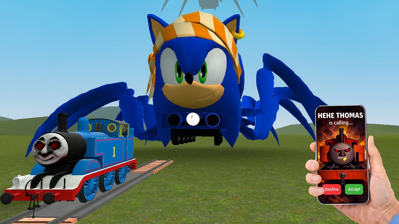 FIND THE THOMAS SHIP BEING CHASED BY THE NIGHTMARE SONIC DASH CHOOCHOO CHARLES in Garry's Mod!