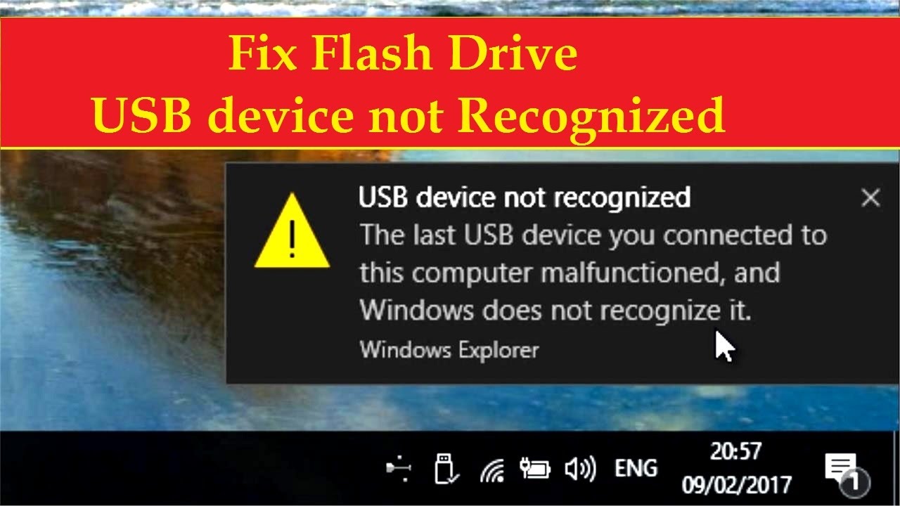 How to fix USB device not recognized, How to solve USB device not recognized windows 8, 8.1 & 10