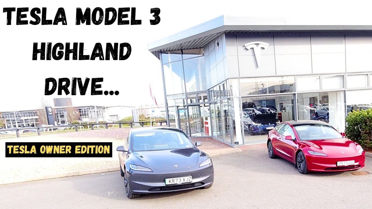 New Tesla Model 3 highland DRIVEN in the UK by Tesla Model 3 OWNER #teslamodel3highland