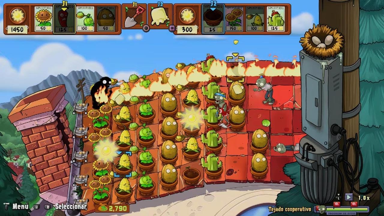 Plants vs. Zombies: Replanted - Cooperativo Tejado