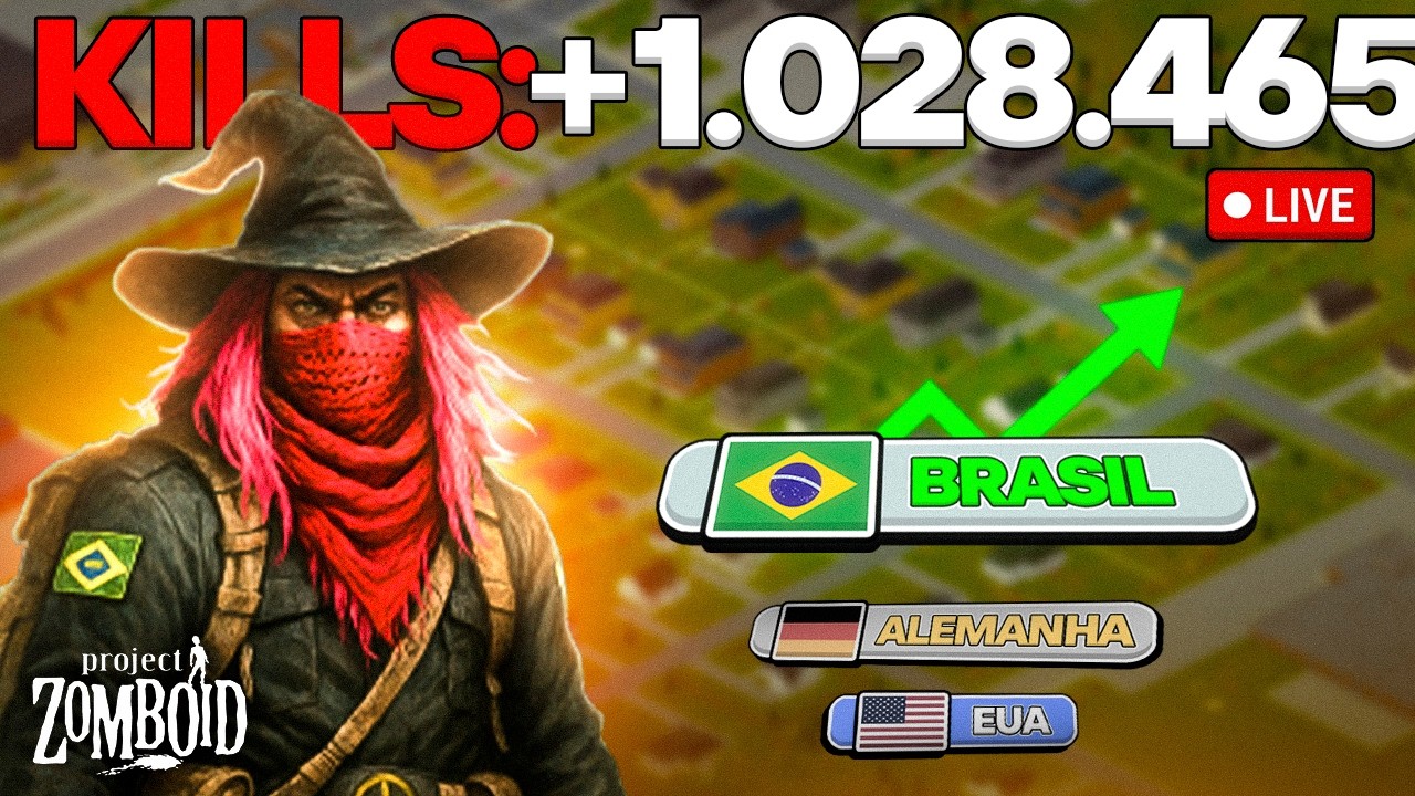 🔴 AO VIVO | 1.028.465 KILLS  7 anos de Sobrevivência | O MUNDIAL DE ZOMBOID 🇧🇷